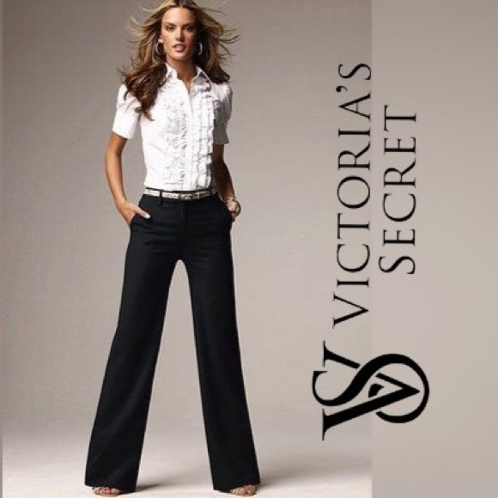 Wide leg trouser pant, size 10, Navy color!